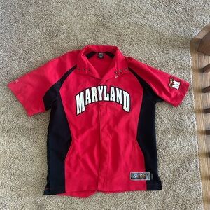 University of Maryland Button Up Shooting Shirt
